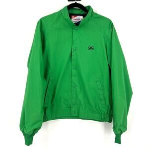 Vintage Pioneer Seed Swingster Button Front Light Jacket Green Lined Men Medium